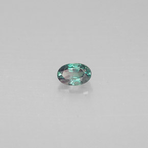 0.11캐럿 천연 그린/레드 알렉산드라이트, 타원형 컷, 3.2×2.1 mm, VS