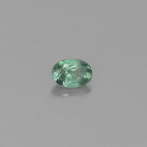 0.13캐럿 천연 그린/레드 알렉산드라이트, 타원형 컷, 3.6×2.5 mm, VS