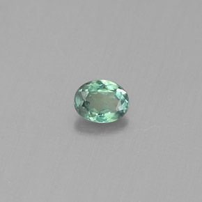 0.13캐럿 천연 그린/레드 알렉산드라이트, 타원형 컷, 3.5×2.7 mm, VS
