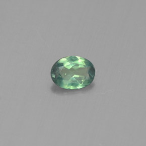 0.14캐럿 천연 그린/레드 알렉산드라이트, 타원형 컷, 3.9×2.9 mm, VS