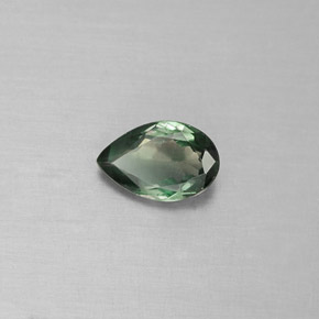 0.34캐럿 천연 그린/레드 알렉산드라이트, 배 모양, 5.6×3.7 mm, VS