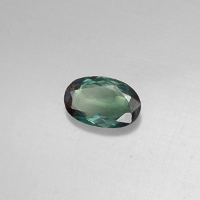0.44캐럿 천연 그린/레드 알렉산드라이트, 타원형 컷, 6.1×4 mm, VS