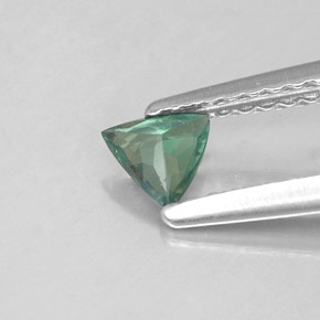 0.19캐럿 천연 그린/레드 알렉산드라이트, 트릴리언, 4.3×3.9 mm, VS