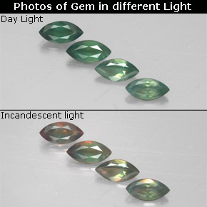 캐럿 천연 녹색/빨간색 알렉산더 보석 보석, 보석, VS