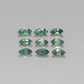캐럿 천연 그린/레드 알렉산드라이트 보석, 마퀴즈, 4×2 mm, VS