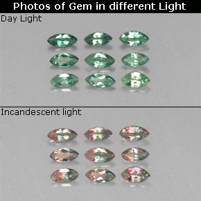 캐럿 천연 녹색/빨간색 알렉산더 보석 보석, 보석, VS