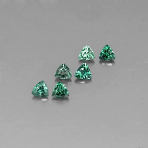 캐럿 천연 그린/레드 알렉산드라이트 보석, 트릴리언, 3.2×3.1 mm, VS
