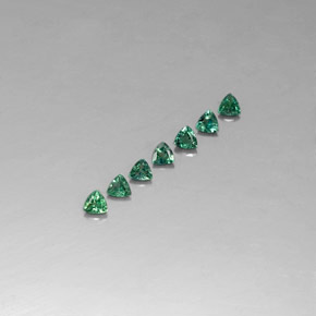 캐럿 천연 그린/레드 알렉산드라이트 보석, 트릴리언, 3.1×3 mm, VS