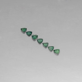 캐럿 천연 그린/레드 알렉산드라이트 보석, 트릴리언, 3.1×3 mm, VS