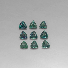 캐럿 천연 그린/레드 알렉산드라이트 보석, 트릴리언, 3.2×3.1 mm, VS