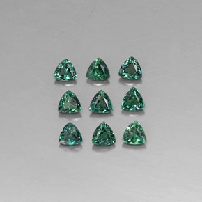 캐럿 천연 그린/레드 알렉산드라이트 보석, 트릴리언, 3.2×3.1 mm, VS