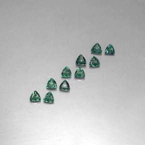 캐럿 천연 그린/레드 알렉산드라이트 보석, 트릴리언, 3.2×3.1 mm, VS