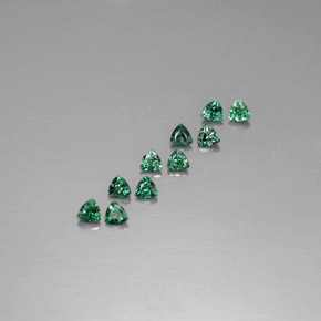 캐럿 천연 그린/레드 알렉산드라이트 보석, 트릴리언, 3.1×3.1 mm, VS