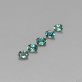 캐럿 천연 그린/레드 알렉산드라이트 보석, 타원형 컷, 3.5×2.6 mm, VS