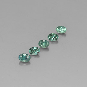 캐럿 천연 그린/레드 알렉산드라이트 보석, 타원형 컷, 3.6×2.6 mm, VS