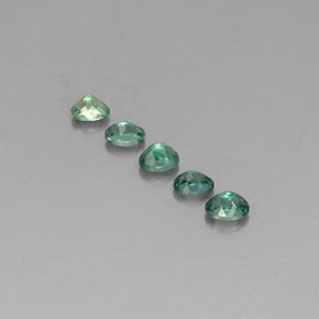 캐럿 천연 그린/레드 알렉산드라이트 보석, 타원형 컷, 3.6×2.6 mm, VS