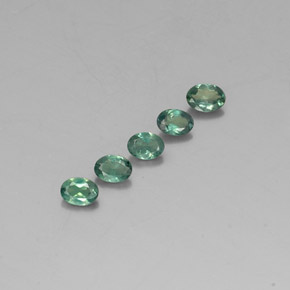 캐럿 천연 그린/레드 알렉산드라이트 보석, 타원형 컷, 3.6×2.6 mm, VS