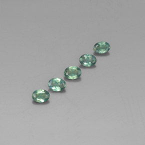 캐럿 천연 그린/레드 알렉산드라이트 보석, 타원형 컷, 3.5×2.5 mm, VS