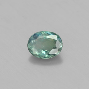 0.47캐럿 천연 그린/레드 알렉산드라이트, 타원형 컷, 5.3×4.2 mm, VS