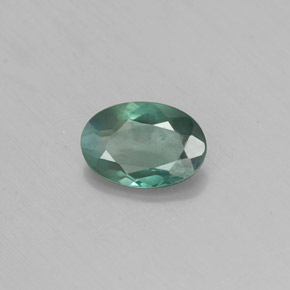 0.45캐럿 천연 그린/레드 알렉산드라이트, 타원형 컷, 6.1×4.1 mm, VS-SI