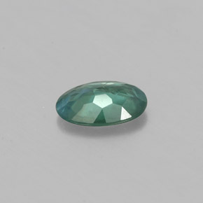 0.45캐럿 천연 그린/레드 알렉산드라이트, 타원형 컷, 6.1×4.1 mm, VS-SI