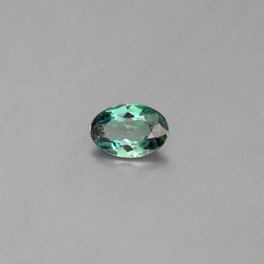 0.36캐럿 천연 그린/레드 알렉산드라이트, 타원형 컷, 5.6×3.8 mm, VS-SI