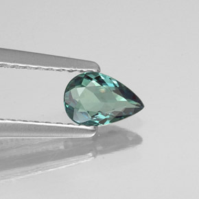 0.35캐럿 천연 그린/레드 알렉산드라이트, 배 모양, 6×4 mm, VS
