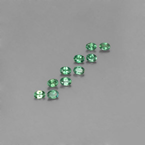 캐럿 천연 그린/레드 알렉산드라이트 보석, 타원형 컷, 3.5×2.5 mm, VS