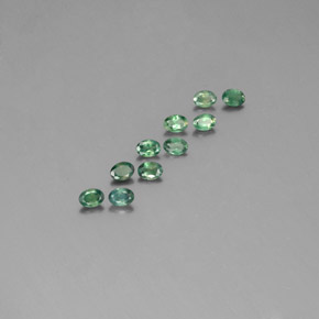 캐럿 천연 그린/레드 알렉산드라이트 보석, 타원형 컷, 3.5×2.5 mm, VS