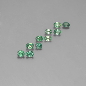 캐럿 천연 녹색/빨간색 알렉산더 보석 보석, 타원형 컷, VS