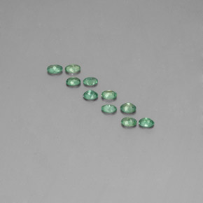 캐럿 천연 그린/레드 알렉산드라이트 보석, 타원형 컷, 3.4×2.4 mm, VS