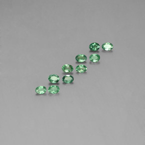 캐럿 천연 그린/레드 알렉산드라이트 보석, 타원형 컷, 3.6×2.6 mm, VS