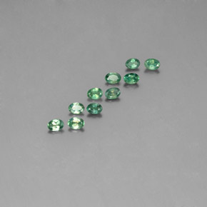 캐럿 천연 그린/레드 알렉산드라이트 보석, 타원형 컷, 3.6×2.6 mm, VS