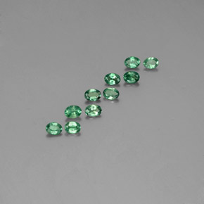 캐럿 천연 그린/레드 알렉산드라이트 보석, 타원형 컷, 3.6×2.6 mm, VS