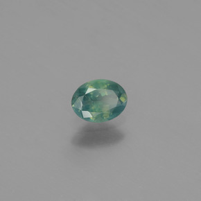 0.44캐럿 천연 그린/레드 알렉산드라이트, 타원형 컷, 5.4×4.1 mm, VS
