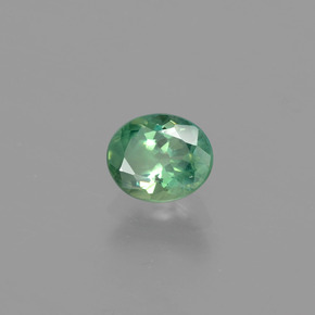 0.70캐럿 천연 그린/레드 알렉산드라이트, 타원형 컷, 6×5 mm, VS