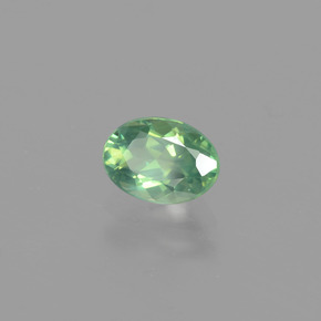 0.98캐럿 천연 그린/레드 알렉산드라이트, 타원형 컷, 7.1×5.1 mm, VS