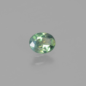 0.36캐럿 천연 그린/레드 알렉산드라이트, 타원형 컷, 5×4.1 mm, VS