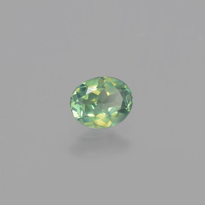 0.41캐럿 천연 그린/레드 알렉산드라이트, 타원형 컷, 5.1×4.1 mm, VS