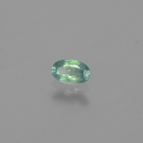 0.26캐럿 천연 그린/레드 알렉산드라이트, 타원형 컷, 4.9×3.1 mm, VS