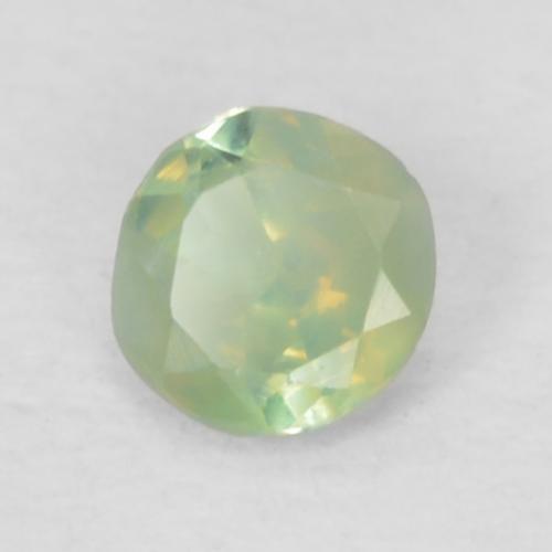 0.07캐럿 천연 라이트 그린 알렉산드라이트, 라운드 컷, 2.61 mm, VS