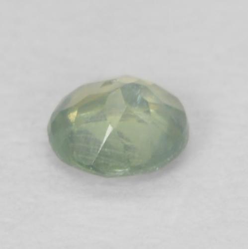 0.08캐럿 천연 페일 페어 그린 알렉산드라이트, 라운드 컷, 2.48 mm, VS