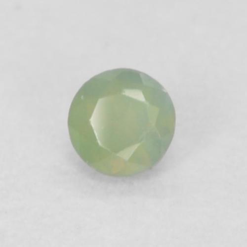 0.06캐럿 천연 매우 밝은 녹색 알렉산드라이트, 라운드 컷, 2.12 mm, VVS