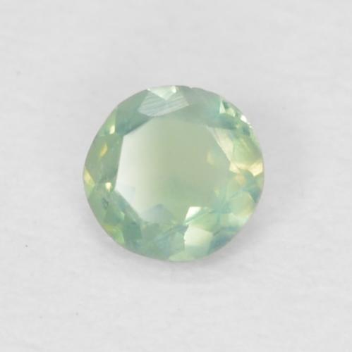 0.06캐럿 천연 매우 밝은 세이지 그린 알렉산드라이트, 라운드 컷, 2.44 mm, VVS-VS