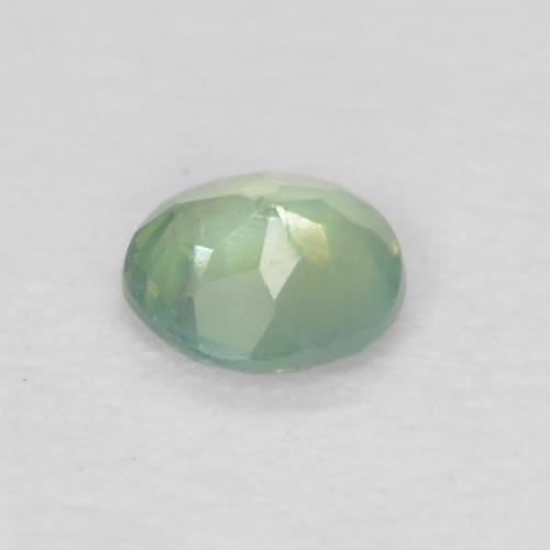0.06캐럿 천연 매우 밝은 세이지 그린 알렉산드라이트, 라운드 컷, 2.44 mm, VVS-VS