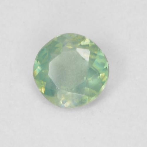 0.06캐럿 천연 매우 밝은 녹색 알렉산드라이트, 라운드 컷, 2.47 mm, VVS-VS