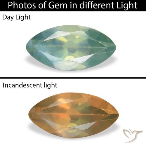 0.12ct 자연스러운 연한 초록색 알렉산더 보석, 보석, VVS-VS
