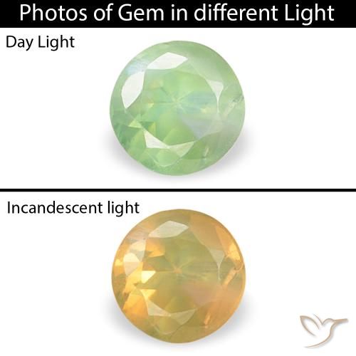 0.19ct 자연스러운 Medium Light-Green 알렉산더 보석, 둥근, VVS-VS