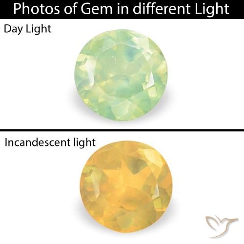 0.10ct 자연스러운 라임 그린 알렉산더 보석, 둥근, VVS-VS