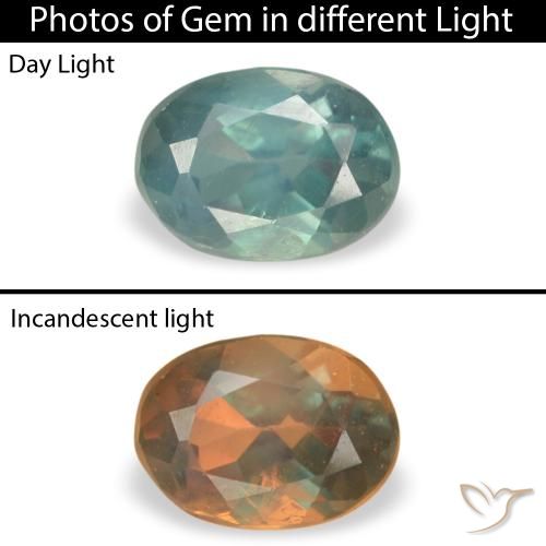 0.21ct 자연스러운 미디엄 그린 알렉산더 보석, 타원형, VS